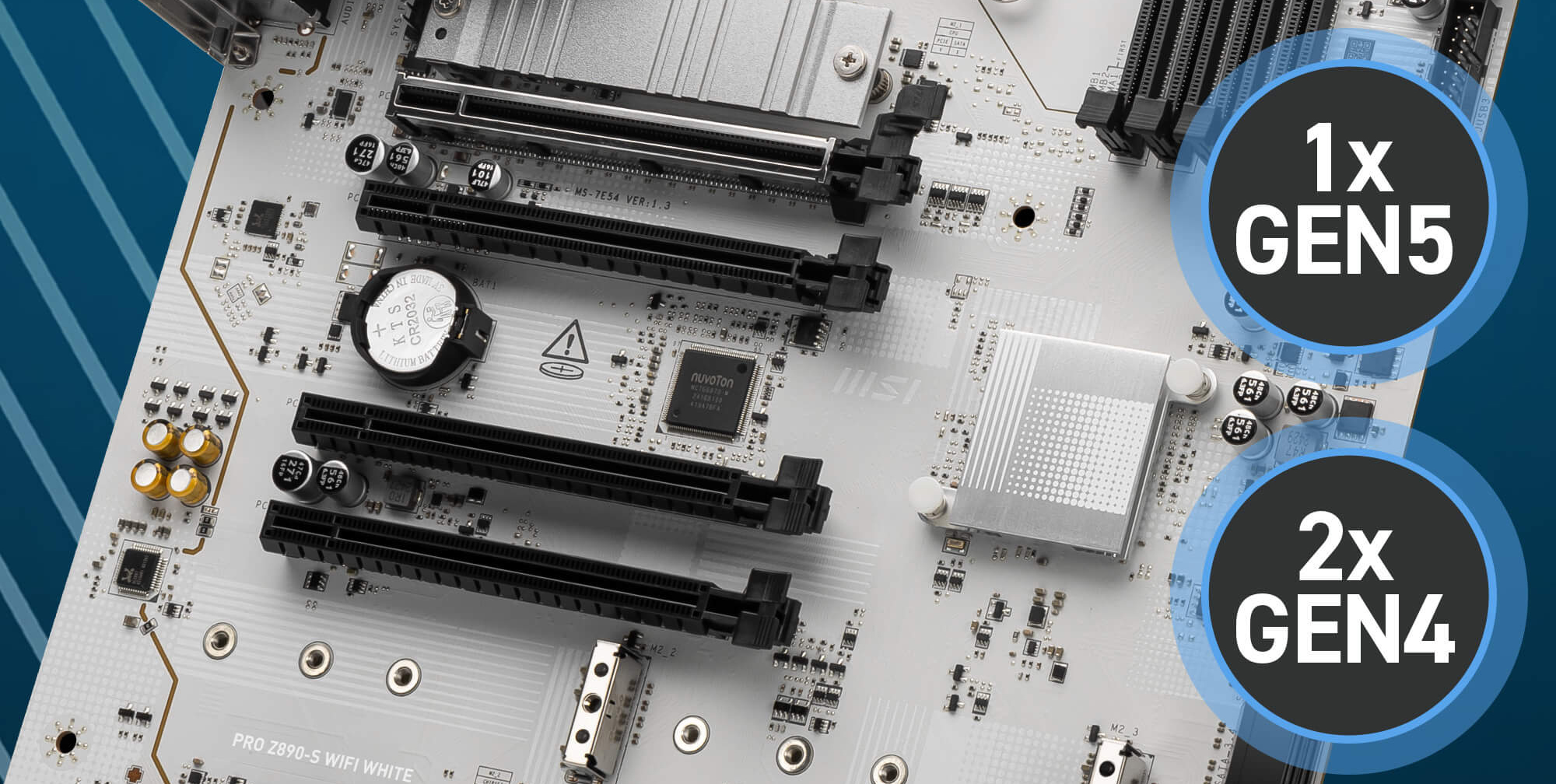 MSI PRO Z890-S WIFI WHITE INTEL Z890 LGA 1851 4x DDR5 4x PCI-E x16